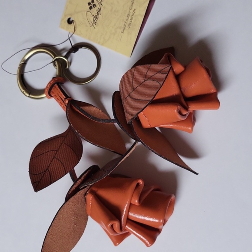 Patricia Nash Laced Rose Apricot Key Fob